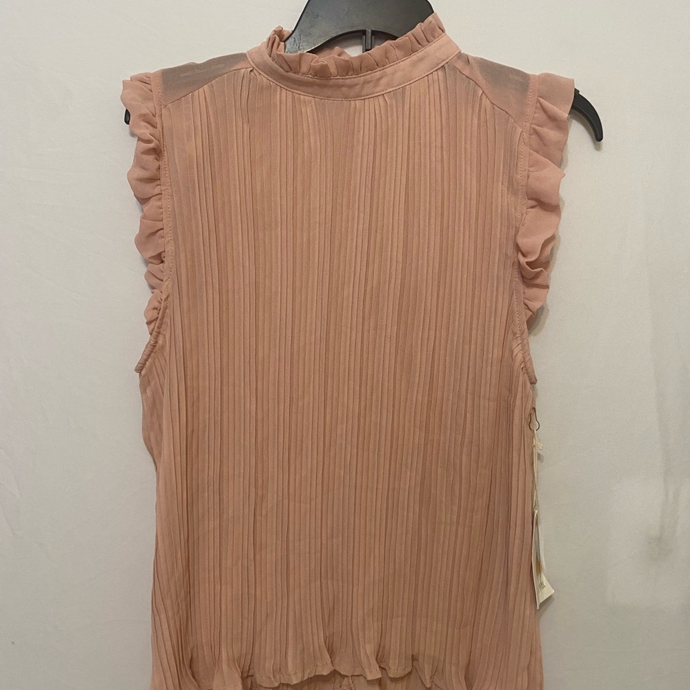 Elegant Ruffled Blouse - Peach